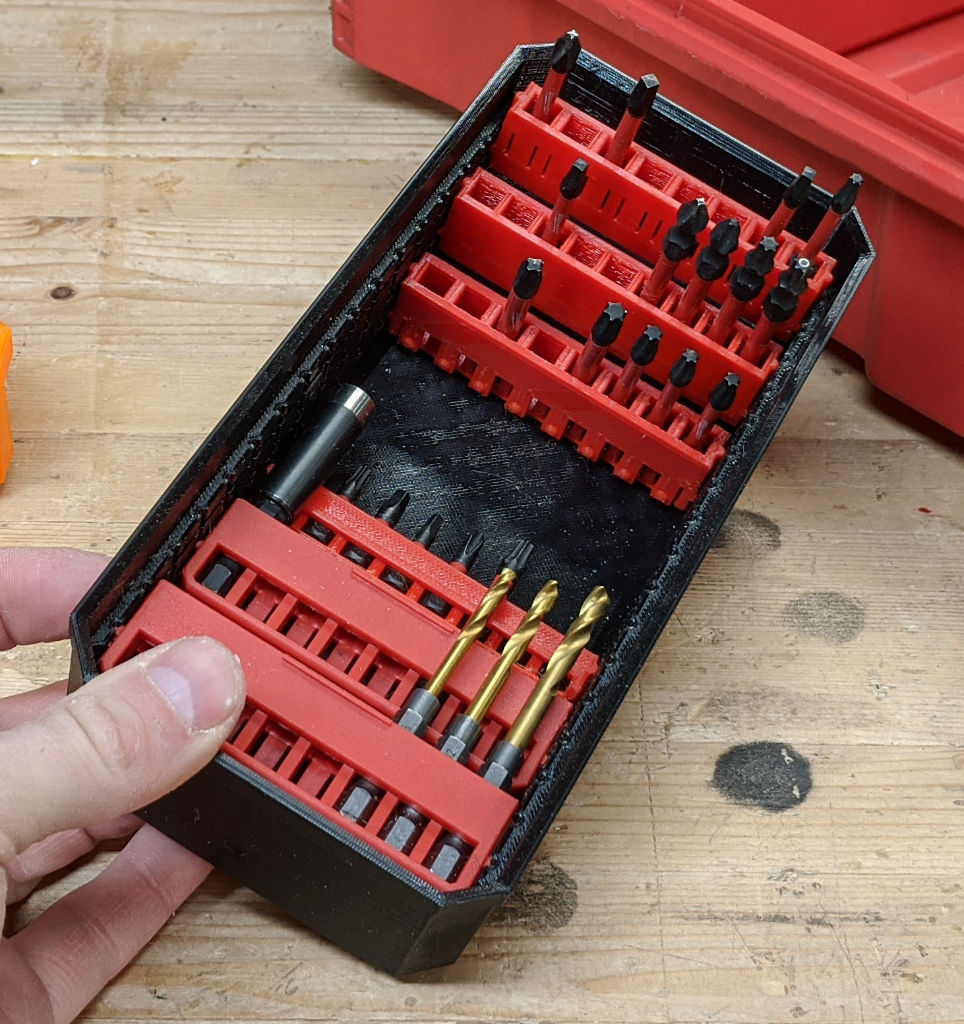 Intermediate Packout Bins for Milwaukee Bit Holders (BunkBin) 3D Prints