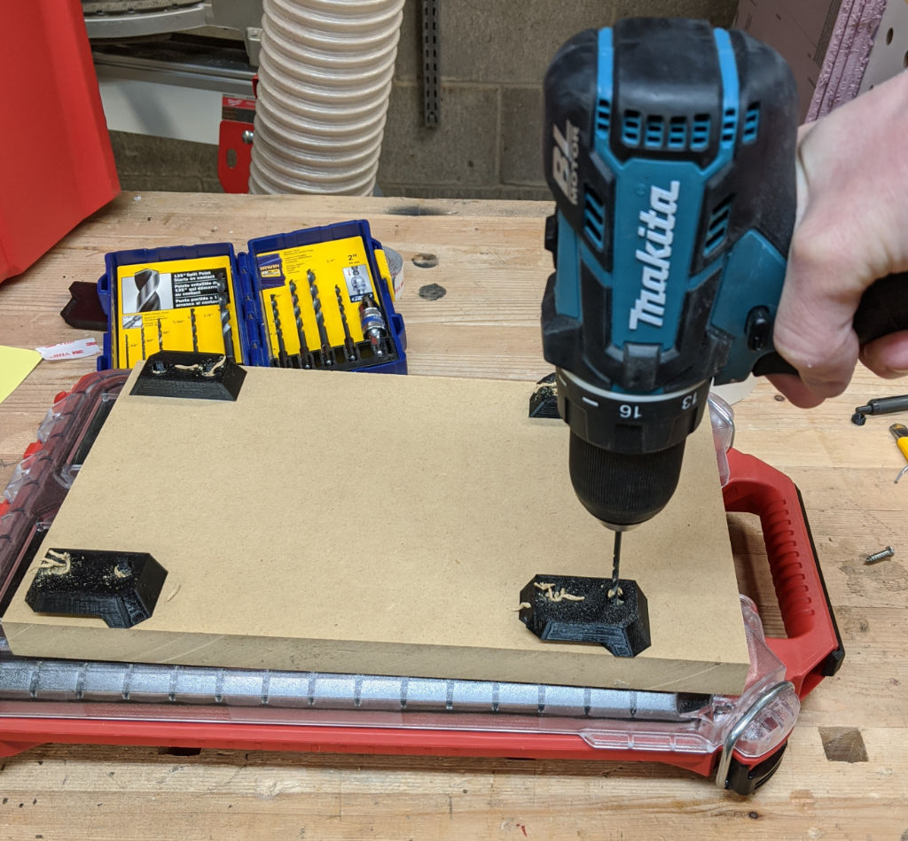 Step 3 Predrill holes for screws