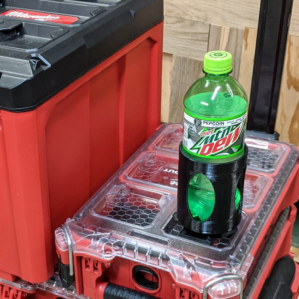Cup/Bottle Holder the for Milwaukee Packout Locking Foot 3D Prints