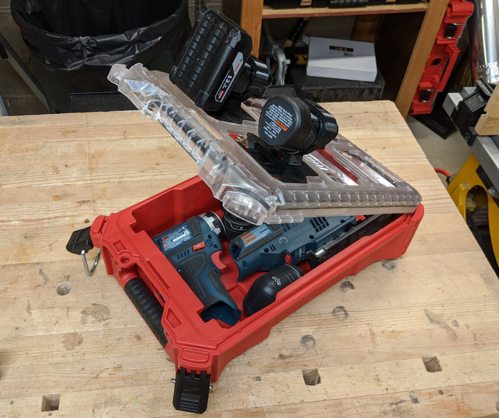 Bosch Packout Case with Locking Battery Holders