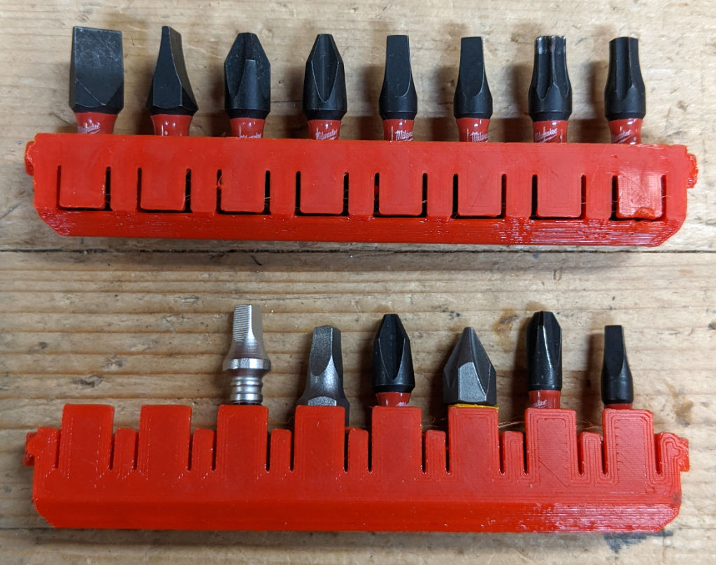 Milwaukee Tool Style Bit Holders V6 3D Prints